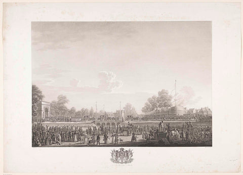 Arrival of King William I in Brussels, 1815, Johann Nepomuk Gibèle, 1825 - 1826 Canvas Print