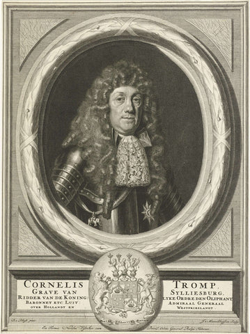 Portrait of Cornelis Tromp, Johannes Willemsz. Munnickhuysen, 1664- 1721 Canvas Print