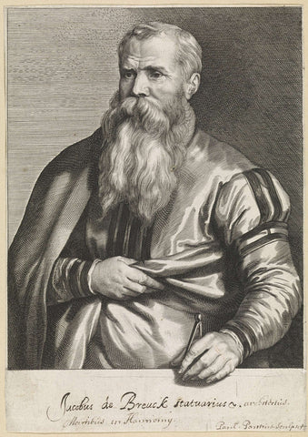 Portret van Jacob de Breuck, Paulus Pontius, 1616 - 1657 Canvas Print