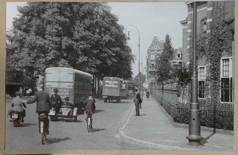 Moving vans on the Hobbemastraat, 1939 Canvas Print