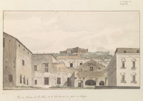 View of Castel Sant'Elmo and the monastery from Chiaja, Louis Ducros, 1778 Canvas Print