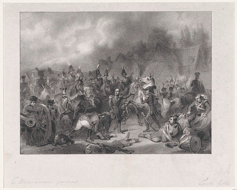 Victory at the Battle of Boutersem, 1831, anonymous, 1831 - 1840 Canvas Print