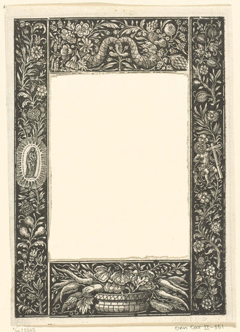 Frame consisting of two vertical panels and two friezes, Christopher of Shechem, 1646 - 1657 Canvas Print