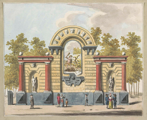 Destruction of the Aristocracy, decoration on the Westermarkt, 1795, A. Verkerk, 1795 Canvas Print