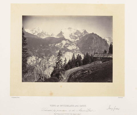 View of the Jungfrau, William England, 1863 - 1865 Canvas Print