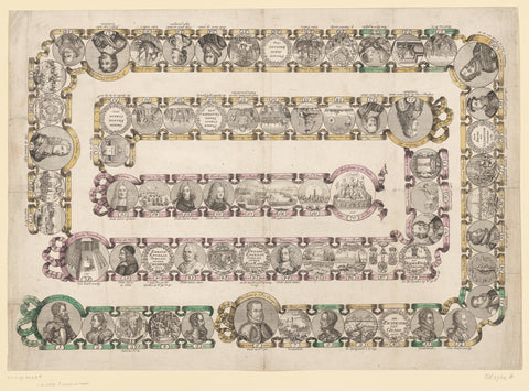 Dutch History Game, 1738, anonymous, 1766 Canvas Print