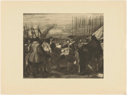 The surrender of Breda, after Velázquez, anonymous, 1900 - 1904 Canvas Print