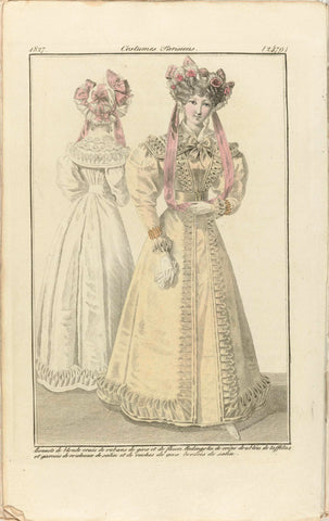 Journal des Dames et des Modes 1827, Costumes Parisiens (2479), anonymous, 1827 Canvas Print