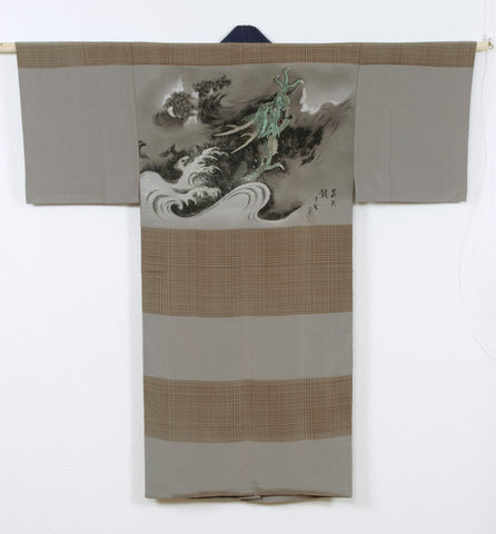 Men's nagajuban with rising dragon, anonymous, 1920 - 1940 Canvas Print