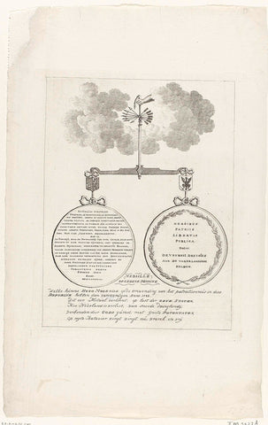 Medal published by the States-General in the restoration of vrjheid, 1788, anonymous, 1788 Canvas Print