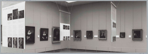 Room with paintings by Rembrandt's pupils and three plexiglass information panels, c. 1991 - c. 1992 Canvas Print