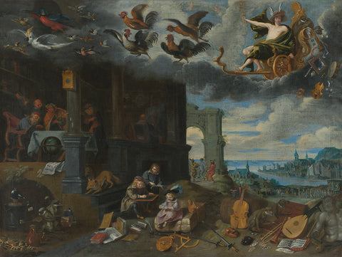 The Children of the Planet Mercury, Jan Brueghel (II), c. 1645 Canvas Print