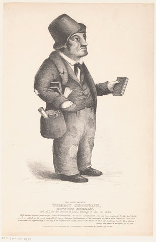 Portrait of itinerant bookseller Thomas 'Tommy' Osborne, George Townsend, c. 1848 Canvas Print