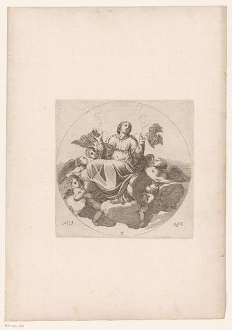 Ascension of Mary, Simon Guillain (II), 1646 Canvas Print