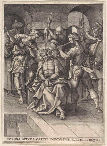 Doornenkroning, anonymous, 1560 - 1600 Canvas Print