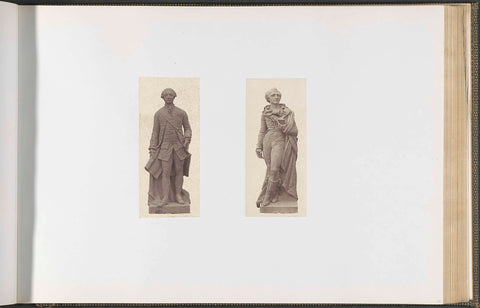 Plaster models for sculptures on the Palais du Louvre: left 