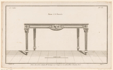 Office with mask, Nicolas Dupin, 1772 - 1779 Canvas Print