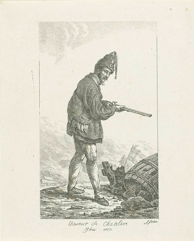 Soldier during the Belgian revolution, Frédéric Théodore Faber, 1842 Canvas Print