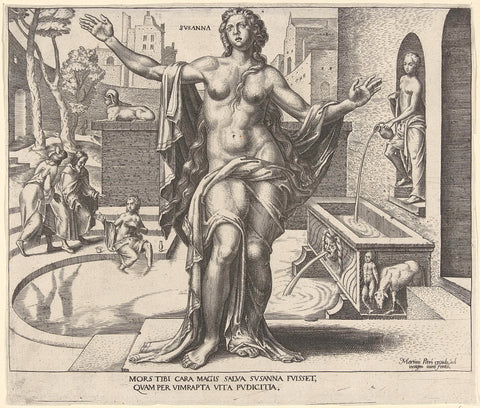 Susanna, Philips Galle, c. 1560 - c. 1570 Canvas Print