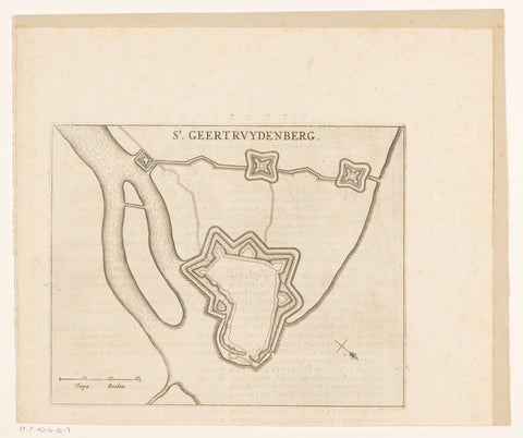 Fortress map of Geertruidenberg, anonymous, 1652 Canvas Print