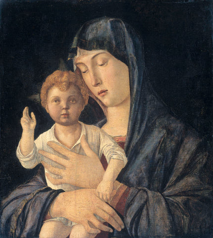 Madonna and Child, Giovanni Bellini (attributed to), 1470 - 1480 Canvas Print