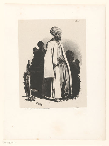 Standing Turkish man, Nicolas Toussaint Charlet, 1828 Canvas Print