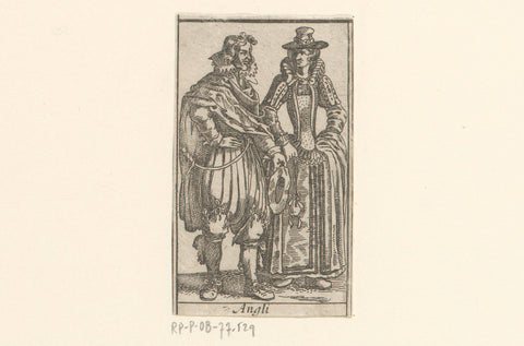 Man and woman in English fashion from around 1610-1620, anonymous, 1617 Canvas Print