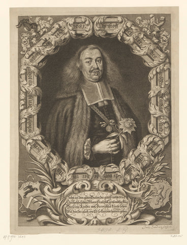 Portret van Christoph Peller von Schoppershof, Jakob von Sandrart, 1681 Canvas Print