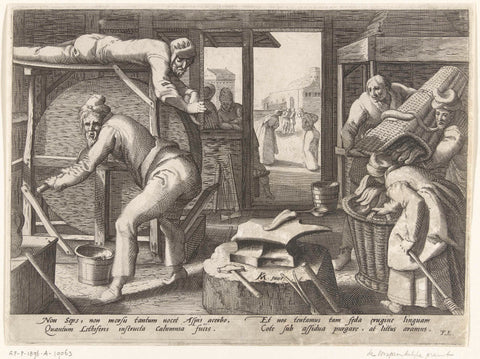 The Tongue Sharpeners, Hendrick Goltzius (workshop of), 1592 Canvas Print