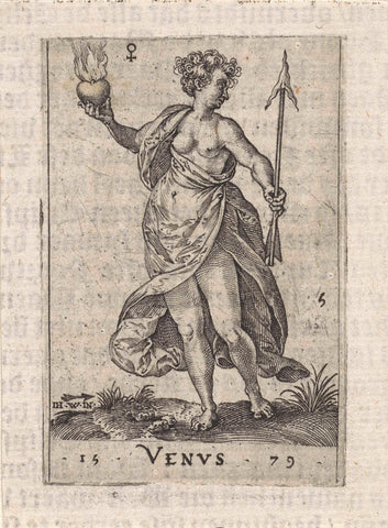 Venus, Johannes Wierix, 1609 Canvas Print