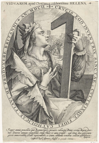 Saint Helena, Crispijn van de Passe (I), 1602 Canvas Print