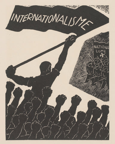 Internationalism versus National Socialism, anonymous, 1933 - 1935 Canvas Print