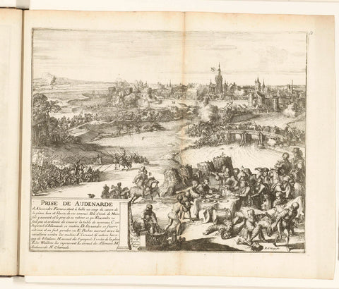 Intake of Oudenaarde, 1582, Romeyn de Hooghe, 1670 - 1699 Canvas Print