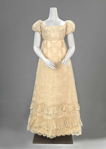 Ball Dress of Blonde Lace, anonymous, c. 1815 - c. 1820 Canvas Print