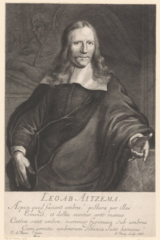 Portrait of Lieuwe van Aitzema, Hendrik Bary, 1666 Canvas Print