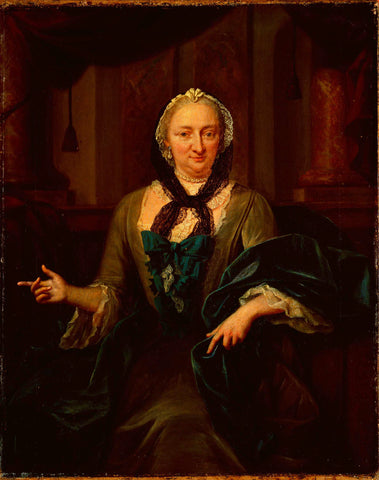 Portrait of Margaretha Trip, Wife of Hendrik van de Poll, Jan Maurits Quinkhard, 1754 Canvas Print