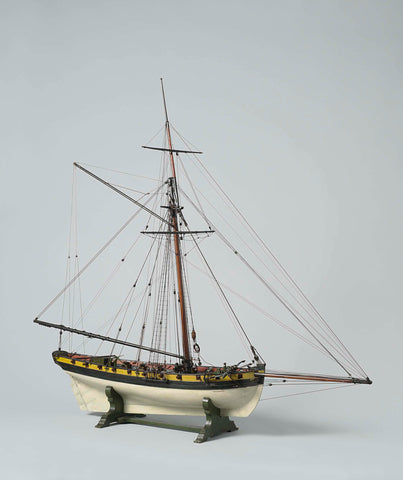 Model of a 20-Gun Cutter, anonymous, 1775 - 1800 Canvas Print