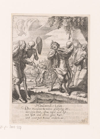 Craftsmen and Death, Rudolph Meyer, 1650 Canvas Print