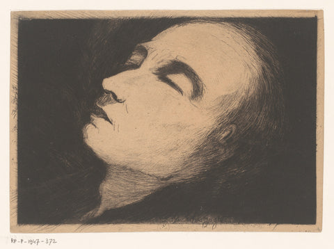 Portrait of Vincent van Gogh on his deathbed, Paul Ferdinand Gachet, in or after 1890 Canvas Print