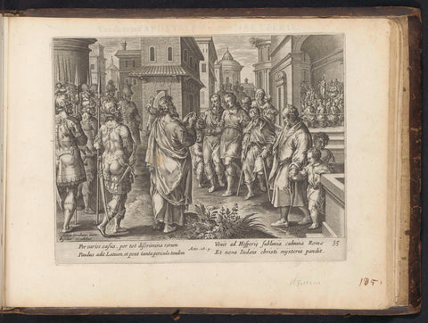 Paul proclaims the teachings of Christ in Rome, anonymous, 1646 Canvas Print