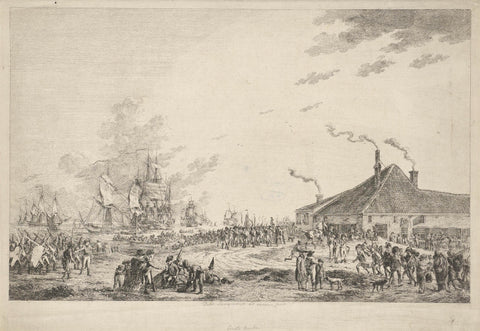 Departure of the English and Russian troops from Den Helder, 1799, Dirk Langendijk, 1799 - 1801 Canvas Print