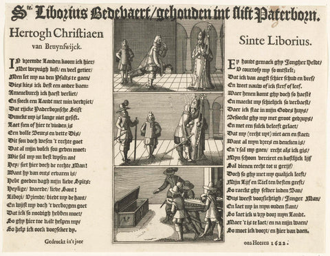 The statue of Saint Liborius melted down into rijksdaalders, 1622, anonymous, 1622 Canvas Print