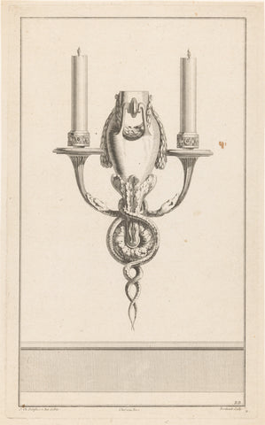 Girandole with vase, Berthault, 1771 Canvas Print