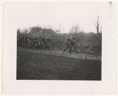 Column of German soldiers, anonymous, 1941 Canvas Print