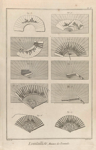 Fanlist, Monture des Eventails, A.J. Defehrt, 1751 - 1772 Canvas Print