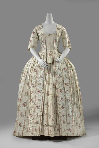 Sack-Back Gown, anonymous, c. 1775 - c. 1785 Canvas Print