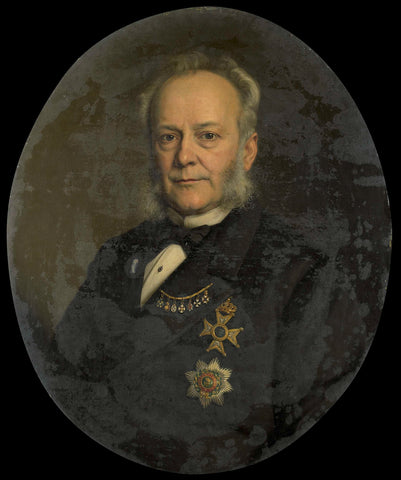 Pieter Mijer (1812-81). Gouverneur-generaal van Nederlands Oost Indië, Johan Heinrich Neuman, 1875 Canvas Print