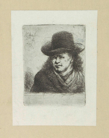 Man in hat, to the left, Jan Chalon, 1802 Canvas Print