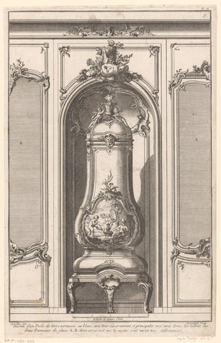 Stove in niche, Charpentier, in or after 1745 Canvas Print