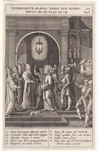 Christ for Annas, Hieronymus Wierix, 1593 Canvas Print